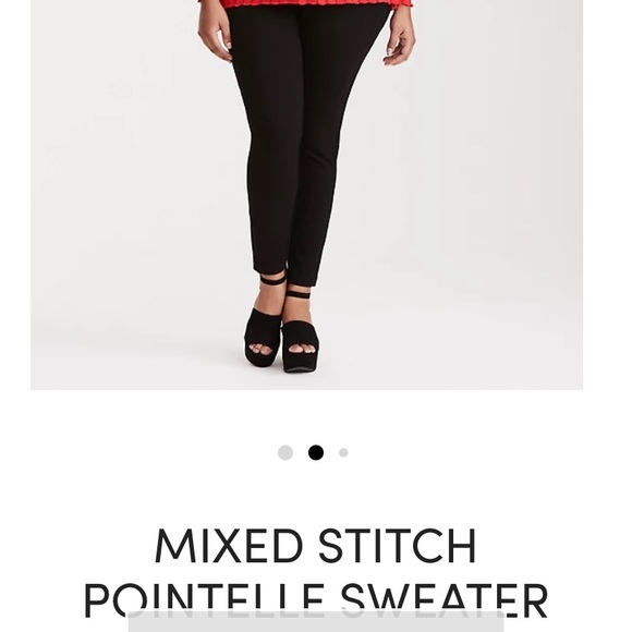 Torrid mixed stitch pointelle sweater size 2X - Picture 6 of 7
